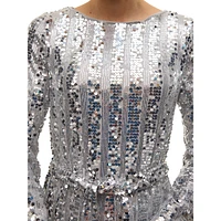 Sequin Belted Dress