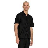 Kari Plissé-Textured Short-Sleeve Shirt