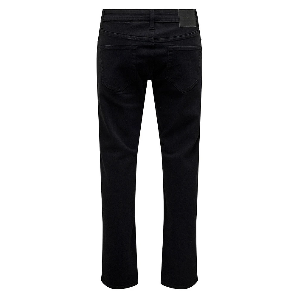 Weft Regular-Fit Mid-Rise Straight-Leg Jeans