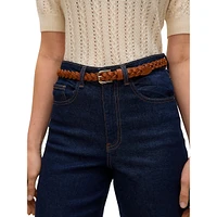 Helle Slim Braided Leather Belt