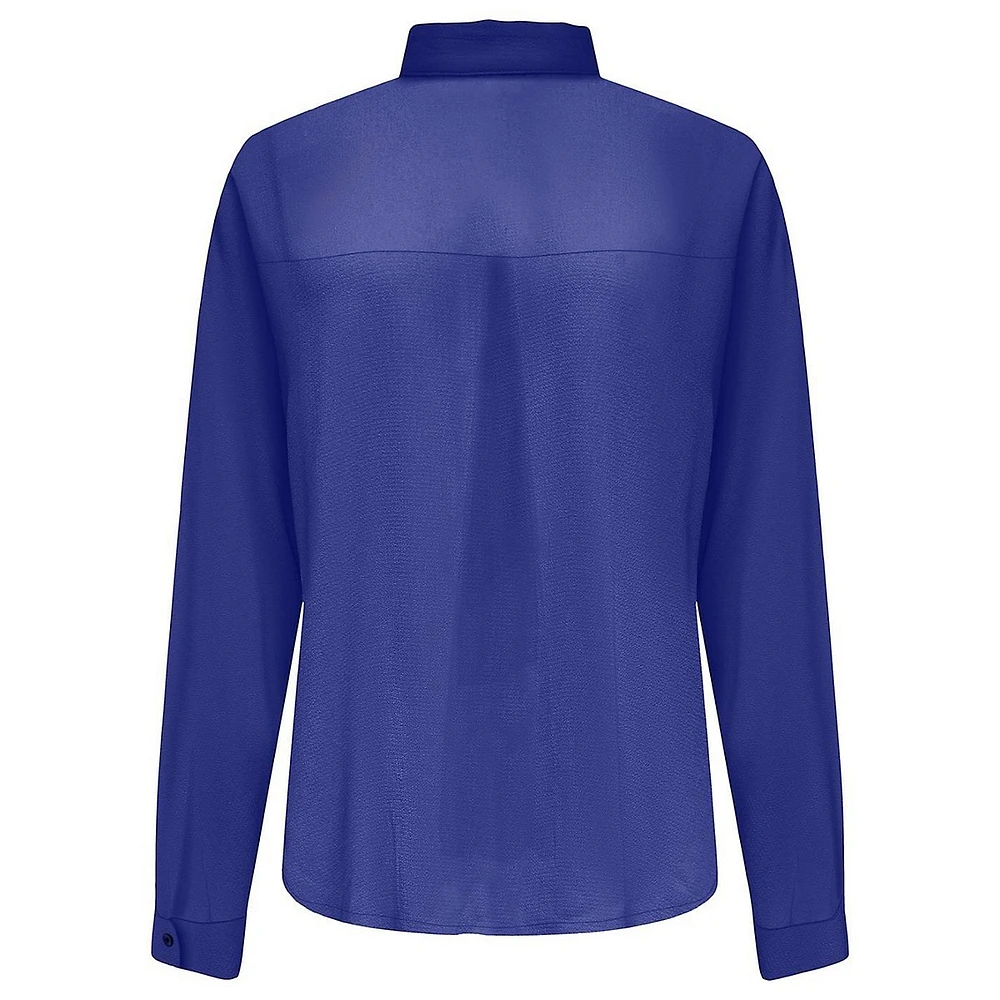 Satin Button-Down Shirt