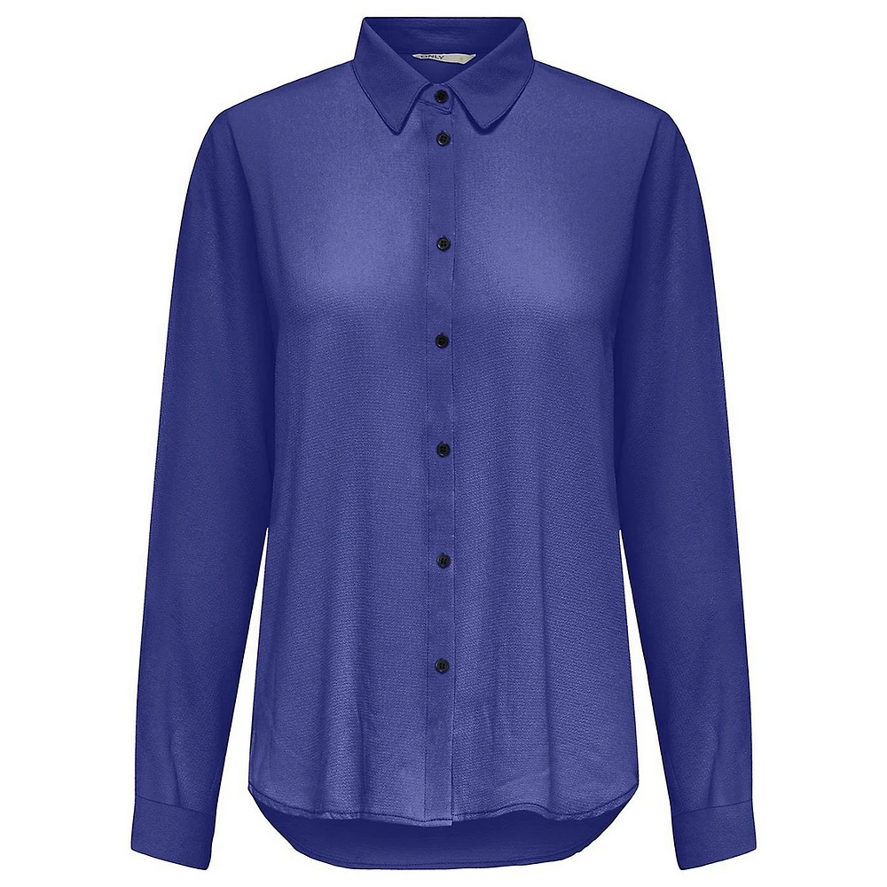 Satin Button-Down Shirt