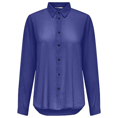 Satin Button-Down Shirt