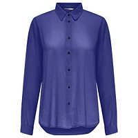 Satin Button-Down Shirt