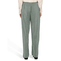 Ravenna Plissé Pull-On Dress Pants