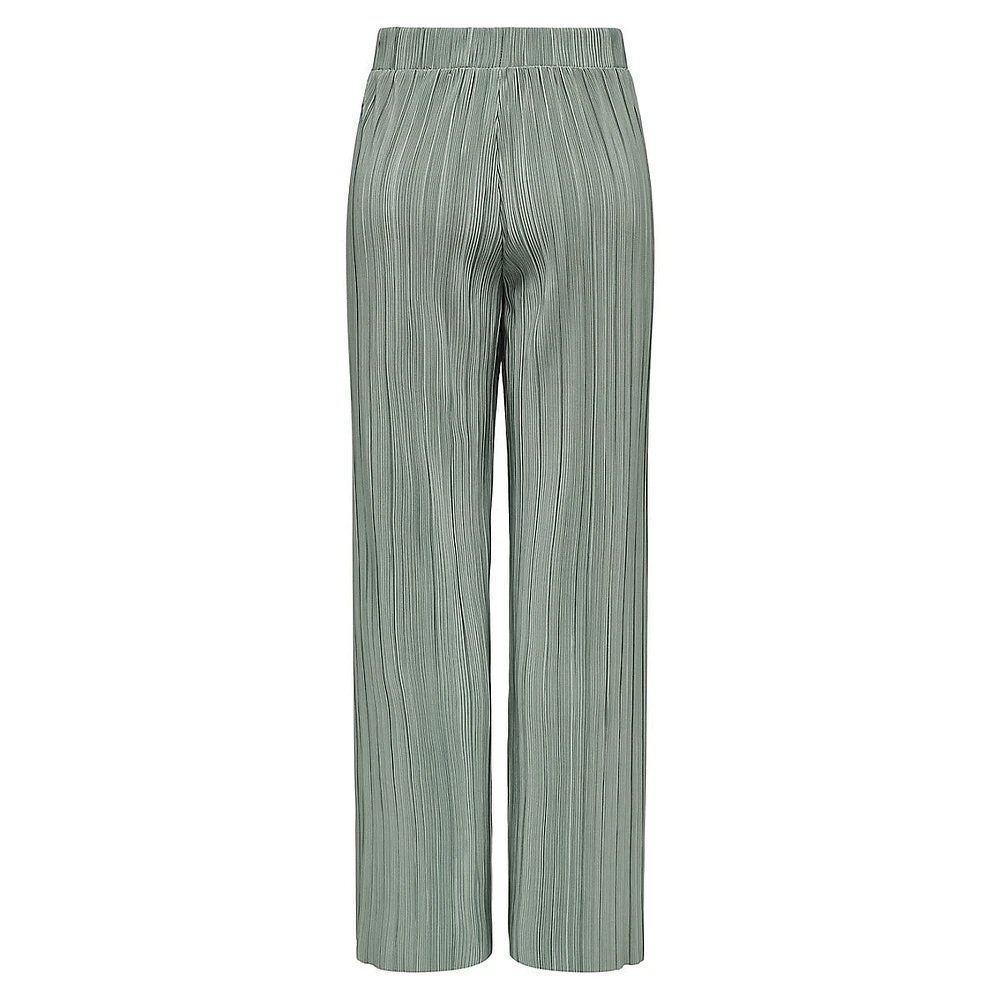 Ravenna Plissé Pull-On Dress Pants