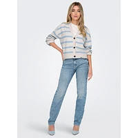 Ama Striped V-Neck Cardigan