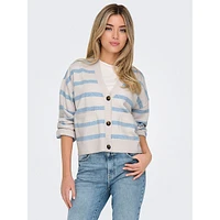 Ama Striped V-Neck Cardigan