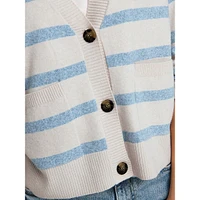 Ama Striped V-Neck Cardigan