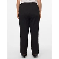 Plus Lulu Slim-Fit High-Waist Lace-Trim Pants