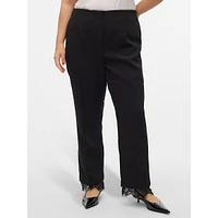 Plus Lulu Slim-Fit High-Waist Lace-Trim Pants