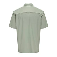 Kari Plissé-Textured Short-Sleeve Shirt