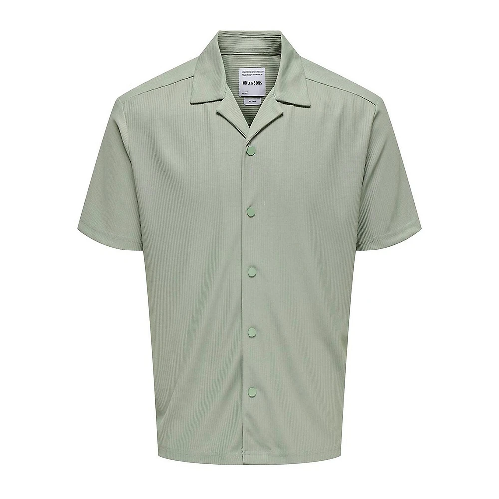 Kari Plissé-Textured Short-Sleeve Shirt