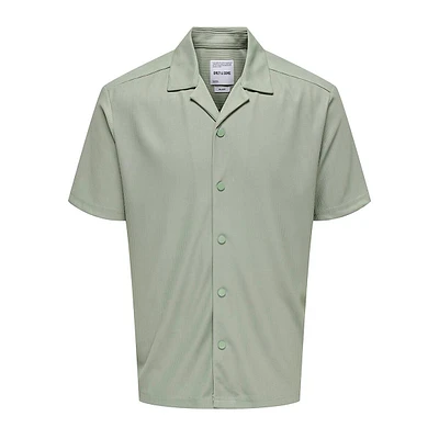 Kari Plissé-Textured Short-Sleeve Shirt