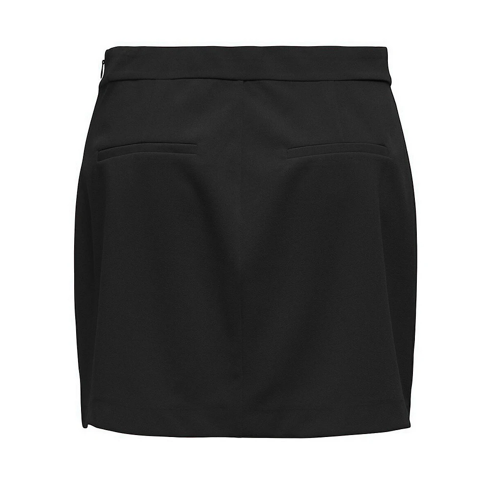 Faux Wrap Short Skirt