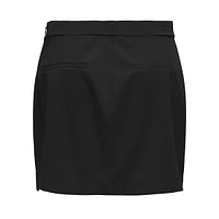 Faux Wrap Short Skirt