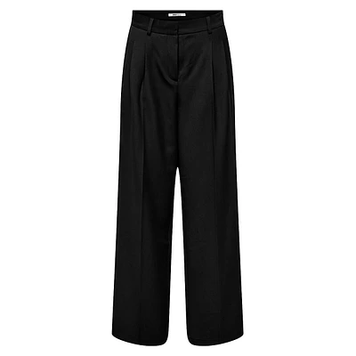 Pleated Wide-Leg Dress Pants