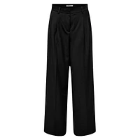 Pleated Wide-Leg Dress Pants