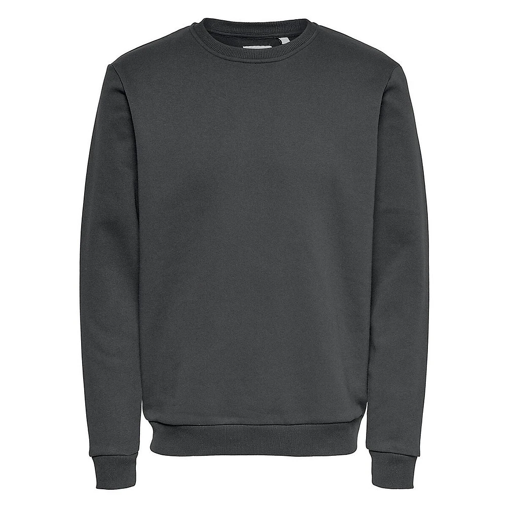 Crewneck Cotton-Blend Fleece Sweatshirt