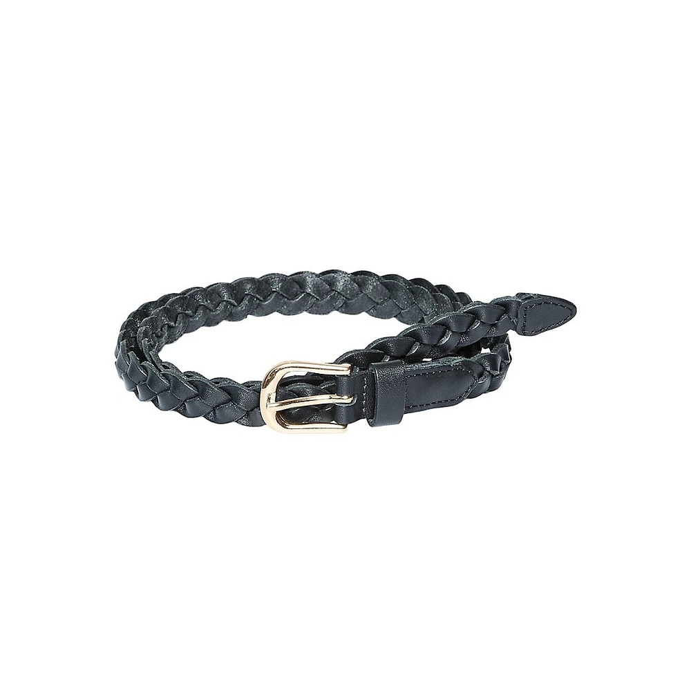 Helle Slim Braided Leather Belt