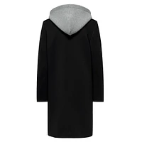 Judith Hooded Gilet Scuba-Knit Coat