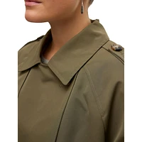 Chloe Double-Breasted Short Trench Coat