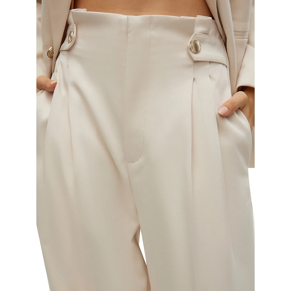 Elma High-Waisted Flare Dress Pants