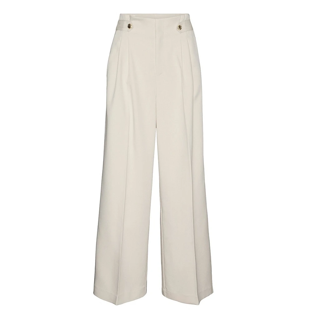 Elma High-Waisted Flare Dress Pants