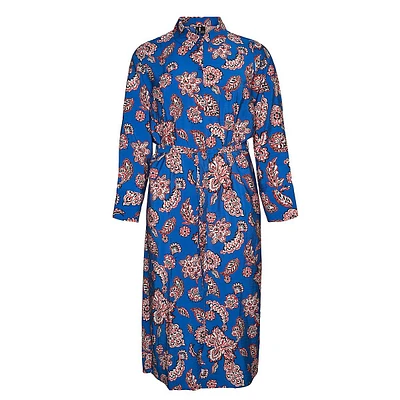 Plus Floral Midi Shirt Dress