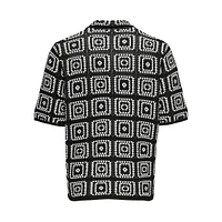 Bart Geometric-Pattern Short-Sleeve Knit Shirt