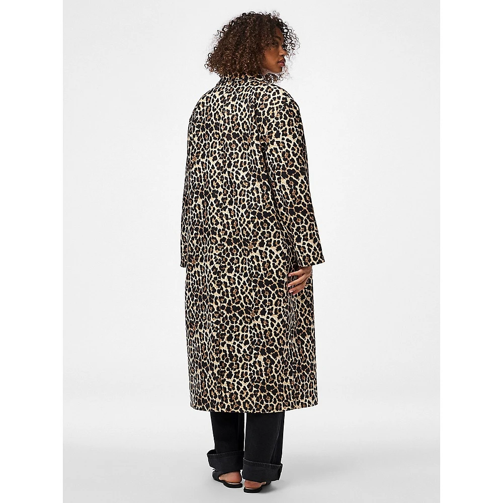 Savannah Leopard-Print Coat