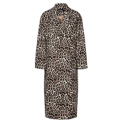 Savannah Leopard-Print Coat