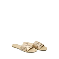 Sona Laser-Cut Flat Sandals