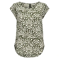 Printed Vic Short-Sleeve Top