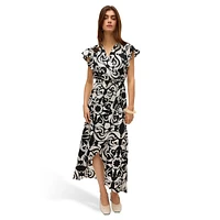 Page Tied Sleeveless Maxi Wrap Dress
