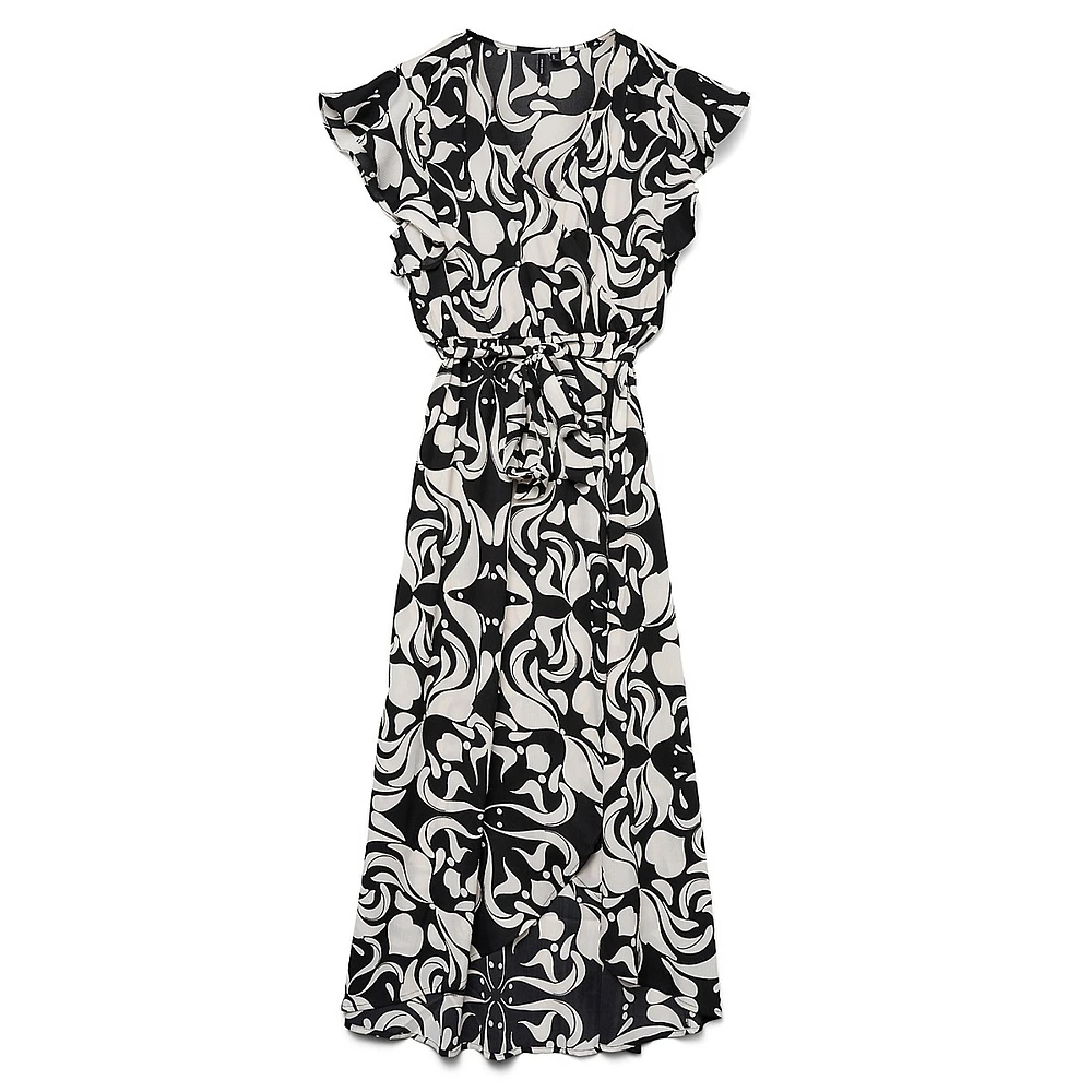 Page Tied Sleeveless Maxi Wrap Dress