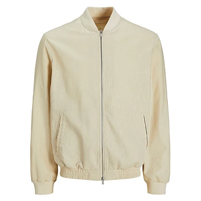 Leister Cotton-Linen Bomber Jacket