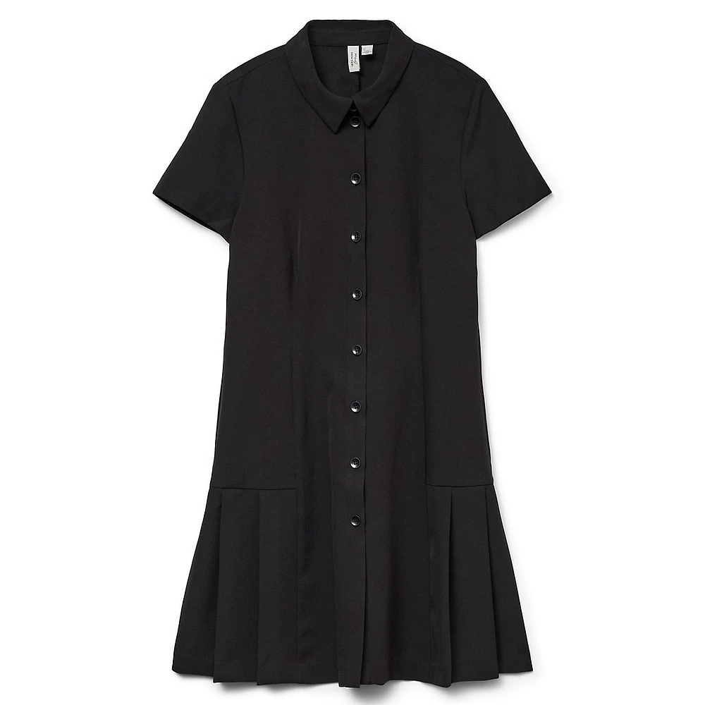 Binita Short Drop-Waist Shirt Dress