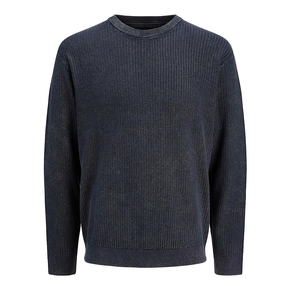 Bastian Relaxed-Fit Crewneck Washed Sweater