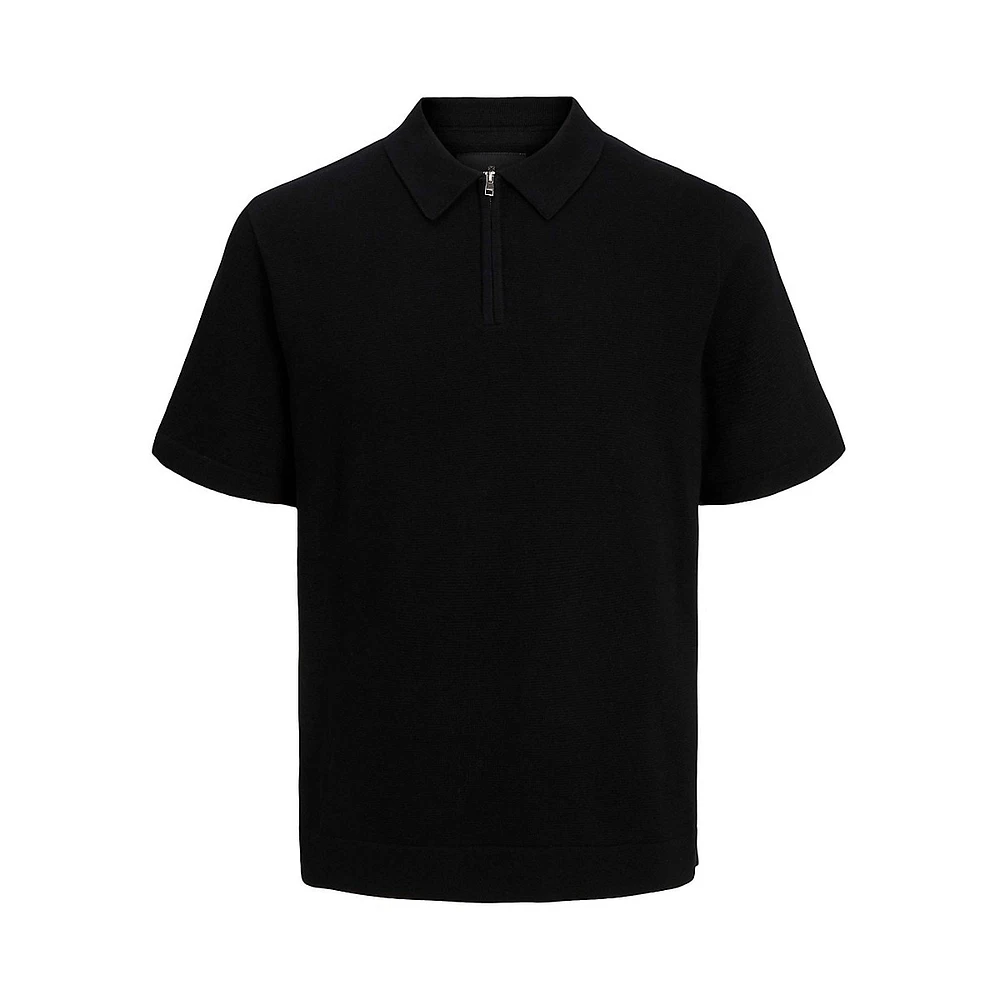 Milano Knit Zip Polo Shirt