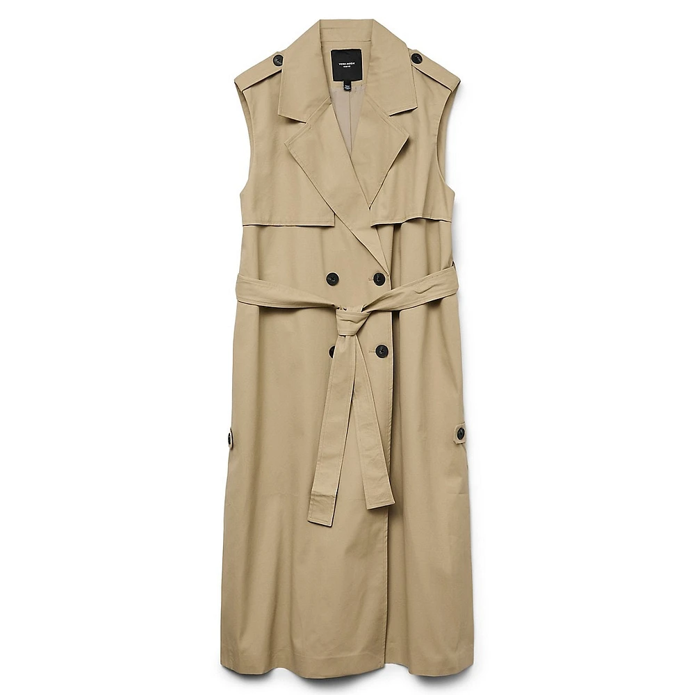 Plus Lea Long Trench Vest