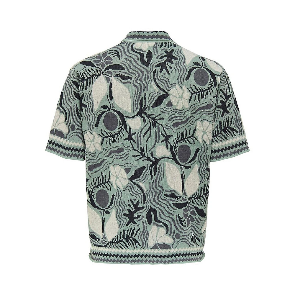 Duke Relaxed-Fit Jacquard Knit Camp Shirt