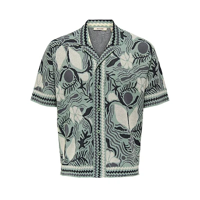 Duke Relaxed-Fit Jacquard Knit Camp Shirt