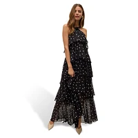 Felicia Halter Ruffle Maxi Dress