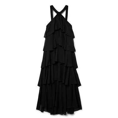 Felicia Halter Ruffle Maxi Dress