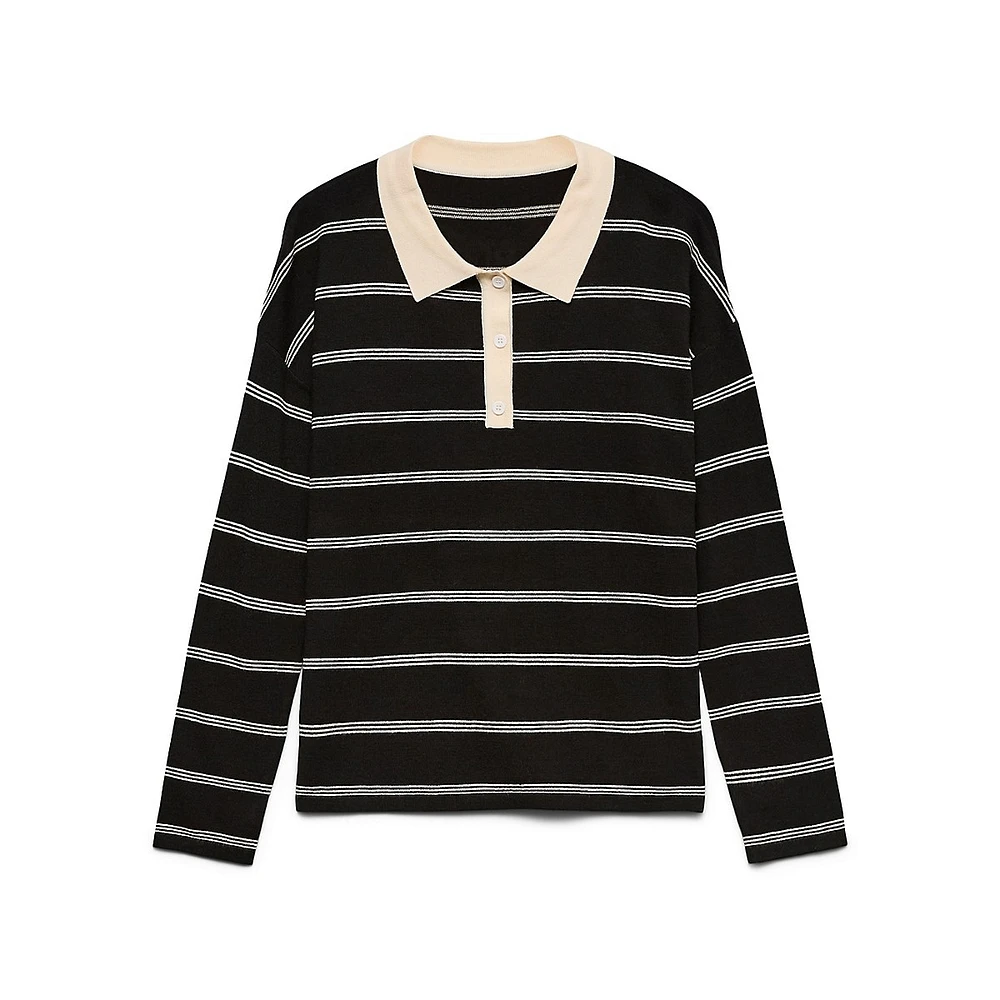 St. Jerni Loose-Fit Polo Sweater