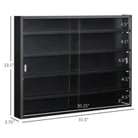 5-storey Wall Shelf With 4 Adjustable Shelves