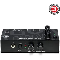 Phono Preamp Eq With 3 Band Equalizer - Preamplifier With Treble, Mid, Bass - Rca Input/output, Din, 12v Dc Adapter, High-end Circuit Design - Compatible With Record Players, Turntables