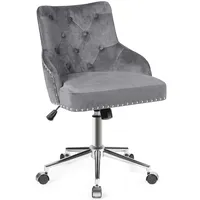 Velvet Office Chair Tufted Upholstered Swivel Computer Desk Chair