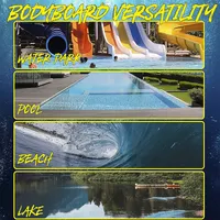Reactor 37 Inch Bodyboard - Eps Core, Straight Leash Included For Men, Women, Kids - Durable, Surfing Waves Ocean Summer Fun Beach Water Body Board
